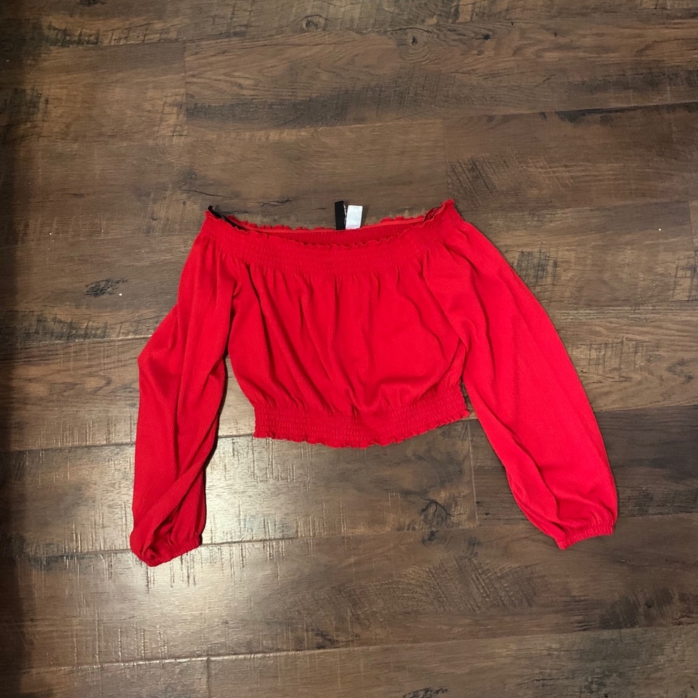 Off the shoulder ruffle top